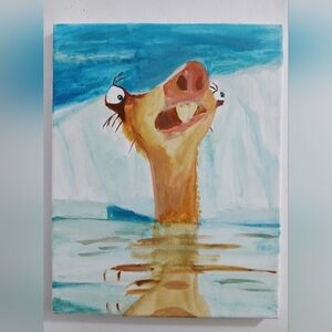 Ice Age - Sid Oil Canvas Painting 11 × 14